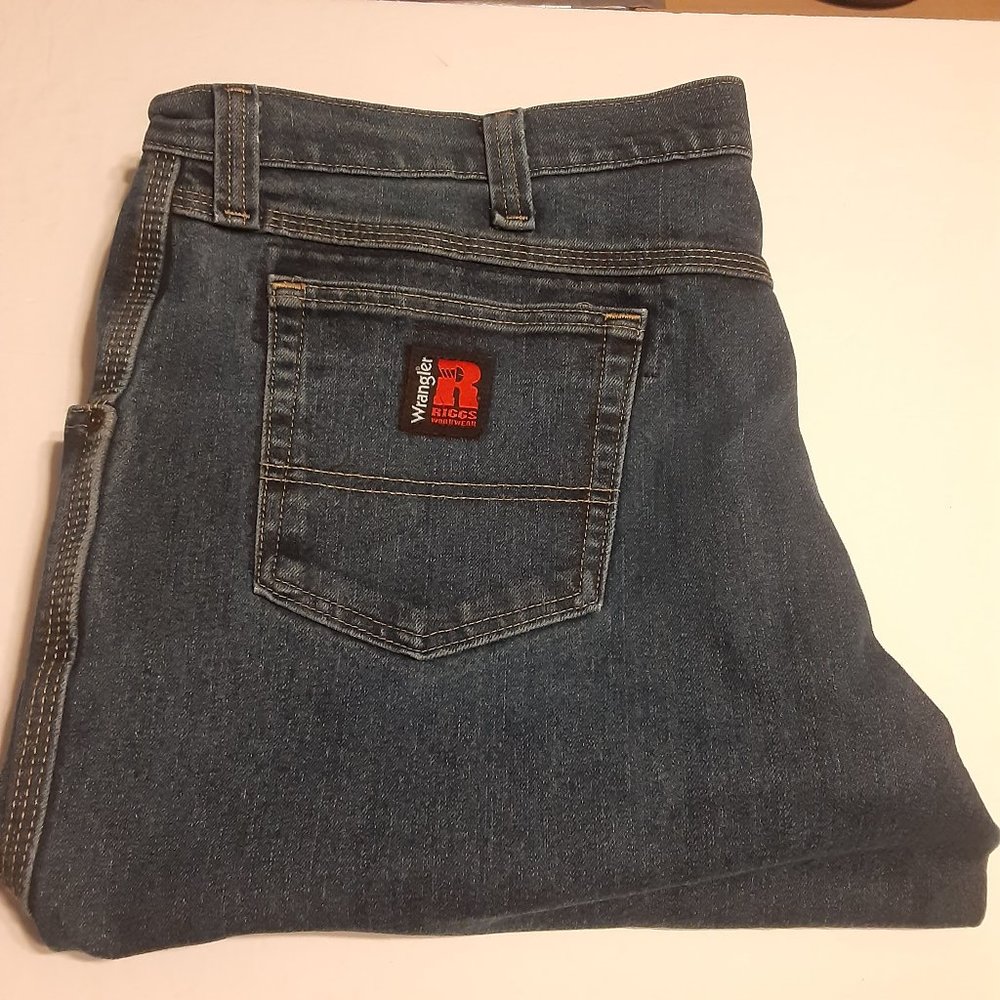 Wrangler Riggs Workwear Men's Blue Denim Jeans Size 42x30